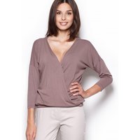 Blouse model 44228 Figl - L - Brown