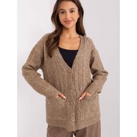 Cardigan model 186752 AT - ONE-SIZE-FITS-ALL - Beige