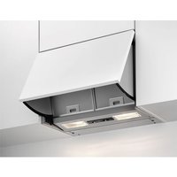 AEG DEB2631S 60cm Integrated Cooker Hood for Ducted/Recirculating Ventilation - Silver Grey
