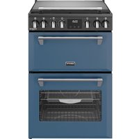 Stoves 60cm wide Double Oven Dual Fuel Richmond DX MRA 60DF Mini Range Cooker - Twilight Blue - A/A Rated