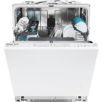 Candy RapidÓ CI4E7L0W Wifi Connected Fully Integrated Standard Dishwasher - White Control Panel with Fixed Door Fixing Kit - E Rated