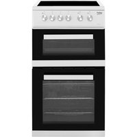 Beko KDVC563AW 50cm Electric Cooker with Ceramic Hob - White - A/A Rated