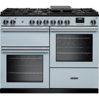 Rangemaster Professional 110 PRO110DFPMSB/CM1 110cm wide Dual Fuel Range Cooker with Gas Hob - Misty Blue - A Rated