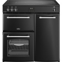 Belling Farmhouse 90Ei 90cm wide Electric Range Cooker with Induction Hob - Black - A/A Rated