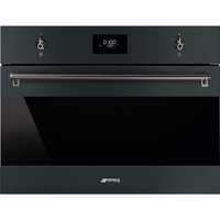 Smeg Classic SO4301M0N 40 Litre 45cm High, Built In Microwave With Grill - Black