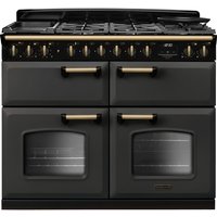 Rangemaster CLDLB110DFPSLT/AB1 Classic Deluxe 110cm BC Dual Fuel Slate/Antique Brass A, 29 L / 80 L / 80 L, 230 - 400 V, 1092 x 666 x 895 mm, 143.15 kg