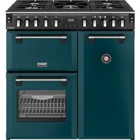 Stoves Richmond Deluxe 90DF 90cm wide Dual Fuel Range Cooker with Gas Hob - Deep Marine - A Rated