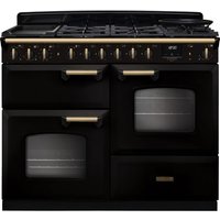 Rangemaster CLDLO110DFPGBL/AB1 Classic Deluxe 110cm OC Dual Fuel Black/Antique Brass A, 29 L / 80 L / 80 L, 230 - 400 V, 1092 x 666 x 895 mm, 138.15 kg