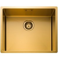 Rangemaster Spectra Single Bowl Inset / Undermount Gold Stainless Steel Kitchen Sink