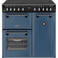 Stoves Richmond DX 90Ei 90cm wide Electric Range Cooker with Induction Hob - Twilight Blue - A Rated