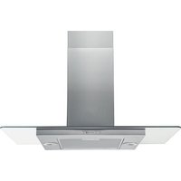 Hotpoint UIF9.3FLBX 90cm Island Cooker Hood for Ducted/Recirculating Ventilation - Stainless Steel