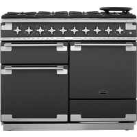 Rangemaster Elise ELS110DFFSL 110cm wide Dual Fuel Range Cooker with Gas Hob - Slate - A/A Rated