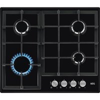 Aeg HGX64200SB 60cm wide 4 burner gas hob with triple crown burner