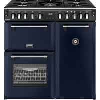 Stoves Richmond Deluxe 90DF 90cm wide Dual Fuel Range Cooker with Gas Hob - Midnight Blue - A Rated