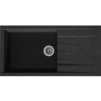 Rocklite Bredon 1 Bowl Inset Kitchen Sink - Black