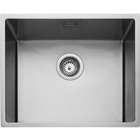 Rangemaster Kube Single Bowl Inset / Undermount Chrome Stainless Steel Kitchen Sink
