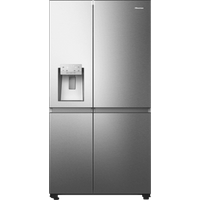 Hisense RS818N4IIE Wifi Connected Plumbed Total No Frost American Fridge Freezer - Stainless Steel - E Rated