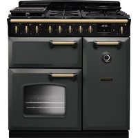 Rangemaster CLDL90DFPSLT/AB1 Classic Deluxe 90cm Dual Fuel Slate/Antique Brass A, 29 L / 80 L / 67 L, 230 - 400 V, 900 x 666 x 895 mm, 120.879 kg