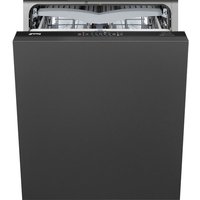 Smeg DI361C Fully Integrated Standard Dishwasher - Black Control Panel with Fixed Door Fixing Kit - C Rated
