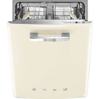Smeg DIFABCR Fully Integrated Full Size Dishwasher - Cream Control Panel with Fixed Door Hinge Kit - B Rated