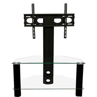 Alphason Century Cantilever ADCEC800BLK 2 Shelf TV Stand with Bracket - Black
