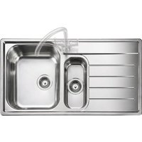 Rangemaster Oakland 1.5 Bowl Inset Kitchen Sink - Micro-Sheen™ Soft Brushed Finish