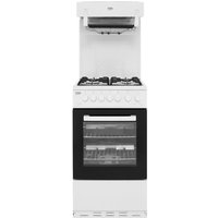 Beko KA52NEW 50cm Freestanding Gas Cooker with Full Width Gas Grill - White - A Rated