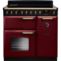Rangemaster CLDL90EIPBOR/AB1 Classic Deluxe 90cm Induction Bordeaux/Antique Brass A, 29 L / 80 L / 67 L, 230 - 400 V, 900 x 666 x 895 mm, 119.74 kg