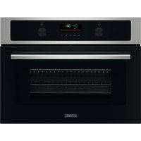 Zanussi ZVENM7XN Built In Compact Electric Single Oven with Microwave Function - Black / Stainless Steel