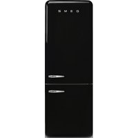 Smeg 50s Style Retro Right Hand Hinge FAB38RBL6 205cm Frost Free Fridge Freezer - Black - D Rated