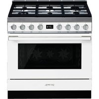 Smeg Portofino CPF9GPWH 90cm Dual Fuel Range Cooker - White - A+ Rated
