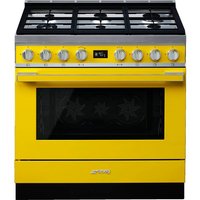 Smeg Portofino CPF9GPYW 90cm Dual Fuel Range Cooker - Yellow - A+ Rated
