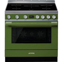 Smeg Portofino CPF9iPOG 90cm Electric Range Cooker with Induction Hob - Olive Green - A+ Rated