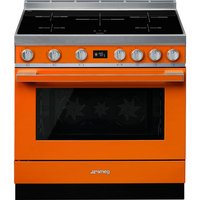 Smeg Portofino CPF9iPOR 90cm Electric Range Cooker with Induction Hob - Orange - A+ Rated