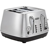 DELONGHI 4 Slice Distinta X Stainless Steel Toaster, Silver