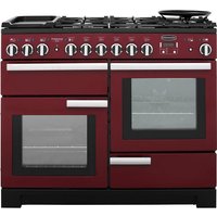 Rangemaster Professional Deluxe PDL110DFFCY/C 110cm wide Dual Fuel Range Cooker with Gas Hob - Cranberry - A/A Rated