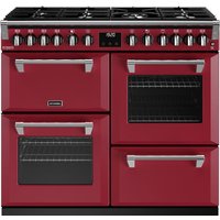 Stoves Richmond Deluxe ST DX RICH D1000DF CRE 100cm Dual Fuel Range Cooker - Chilli Red - A Rated