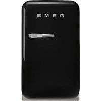 Smeg 50s Style Right Hand Hinged Minibar FAB5RBL6 72cm Mini Fridge - Black - C Rated