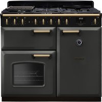 Rangemaster CLDL100DFPSLT/AB1 Classic Deluxe 100cm Dual Fuel Slate/Antique Brass A, 29 L / 80 L / 82 L, 230 - 400 V, 994 x 666 x 895 mm, 130.259 kg