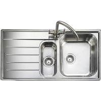 Rangemaster Oakland 1.5 Bowl Inset Kitchen Sink - Stainless Steel