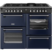 Stoves Richmond Deluxe 110DF 110cm wide Dual Fuel Range Cooker with Gas Hob - Midnight Blue - A Rated