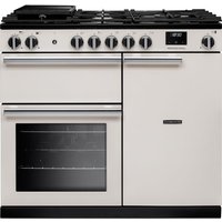 Rangemaster Professional 100 PR100DFPIVY/CM1 100cm wide Dual Fuel Range Cooker with Gas Hob - Ivory - A Rated