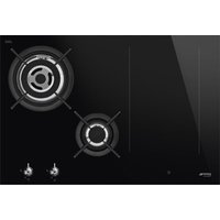 Smeg Classic Hob PM3743D Black Classic Mixed 75cm PM3743D
