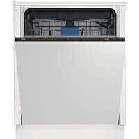 Beko HygieneIntense™ BDIN36530 Fully Integrated Full Size Dishwasher - Black Control Panel with Fixed Door Hinge Kit - D Rated
