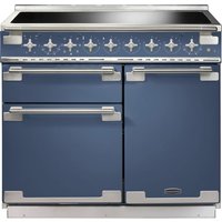Rangemaster Elise ELS100EISB 100cm Electric Range Cooker with Induction Hob - Stone Blue - A/A/A Rated
