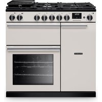 Rangemaster Professional 90 PR90DFPIVY/CM1 90cm wide Dual Fuel Range Cooker with Gas Hob - Ivory - A Rated