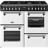 Stoves Richmond Deluxe 100DF 100cm wide Dual Fuel Range Cooker with Gas Hob - Ice White - A Rated