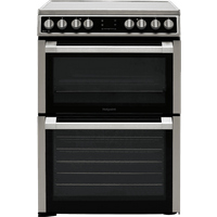 Hotpoint HDM67V8D2CX/UK 60cm Electric Cooker with Ceramic Hob - Silver - A/A Rated
