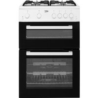 Beko KTG611W 60cm Freestanding Gas Cooker with Full Width Gas Grill - White - A+ Rated