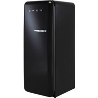 Smeg Left Hand Hinge FAB28LBL5UK Fridge with Ice Box - Black - D Rated